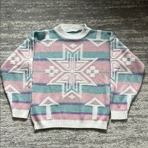 Vintage Pastel Christmas Sweater.